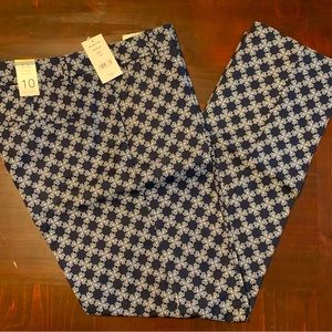 NWT! Joe Fresh Women's Ponte Dress Mid Rise “Snowflake” Ankle Pants Sz 10